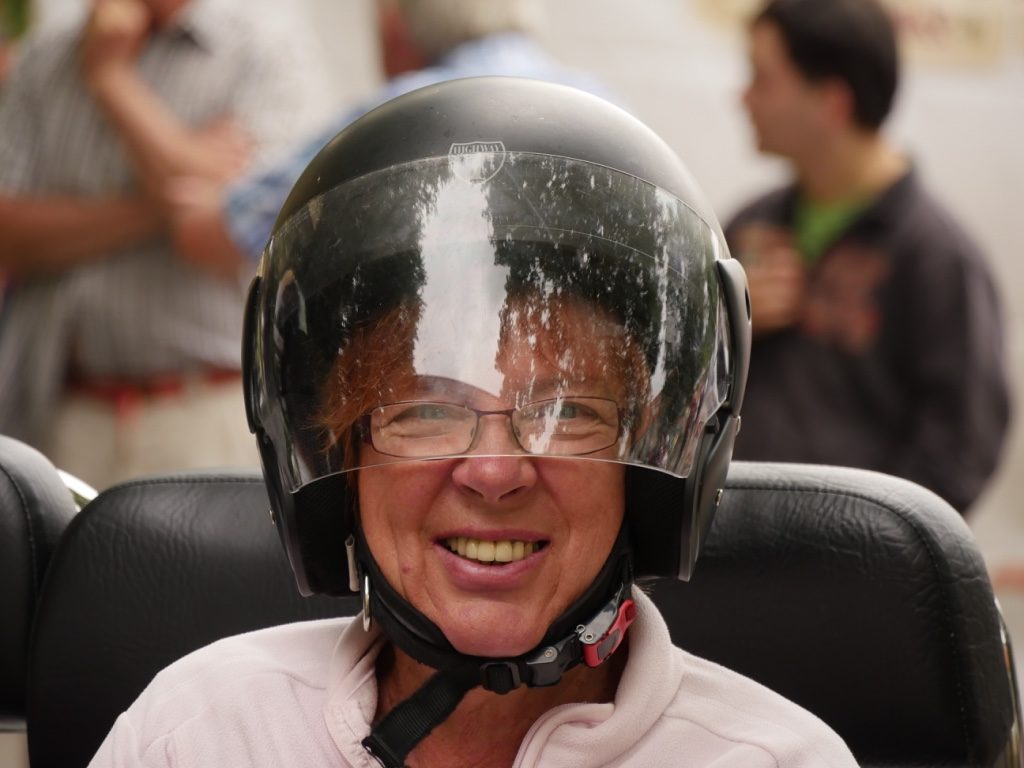 Lachende Gesichter auf dem Trike Event